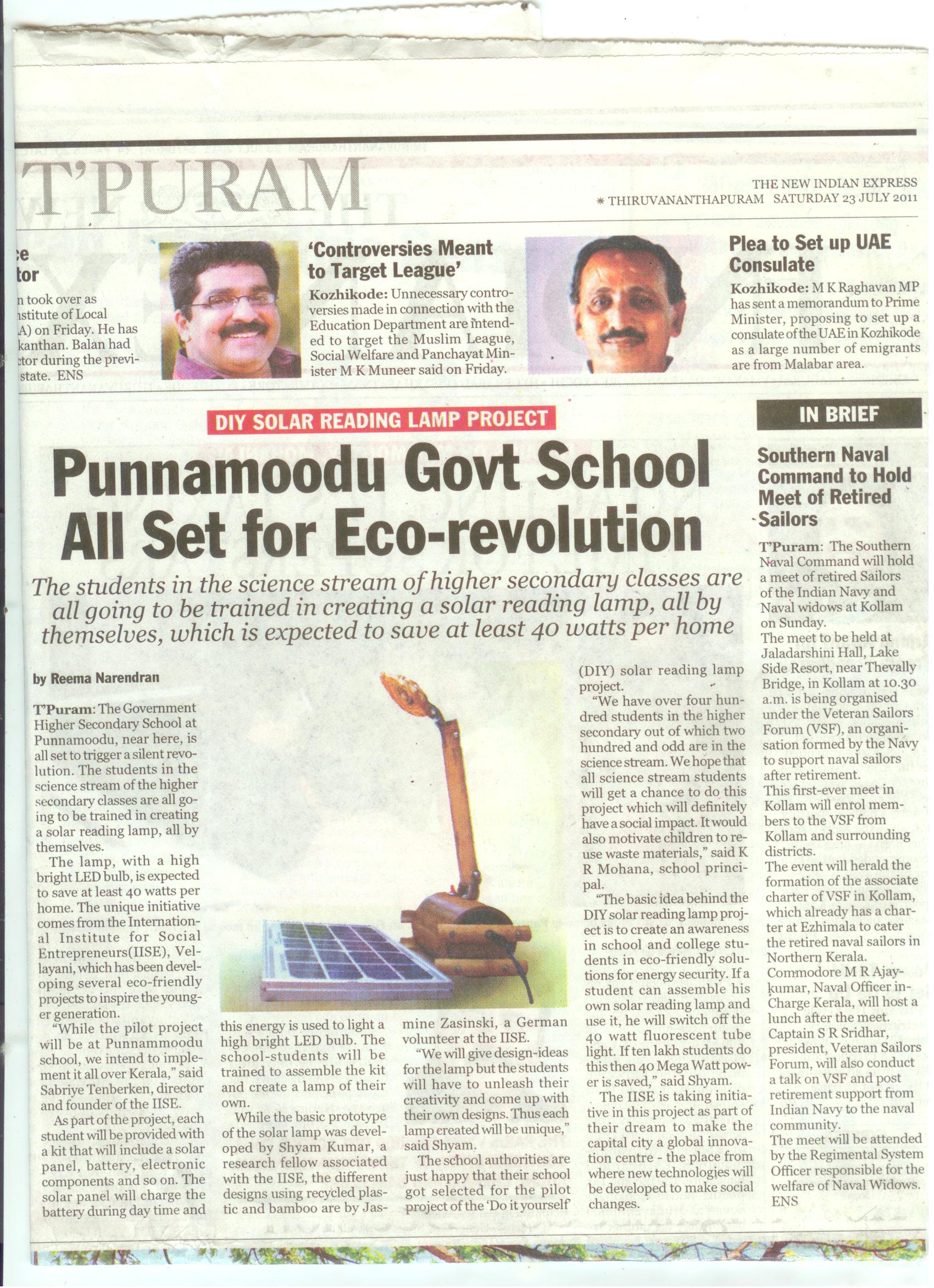 punnamoodu Govt School - All set for Eco-revolution